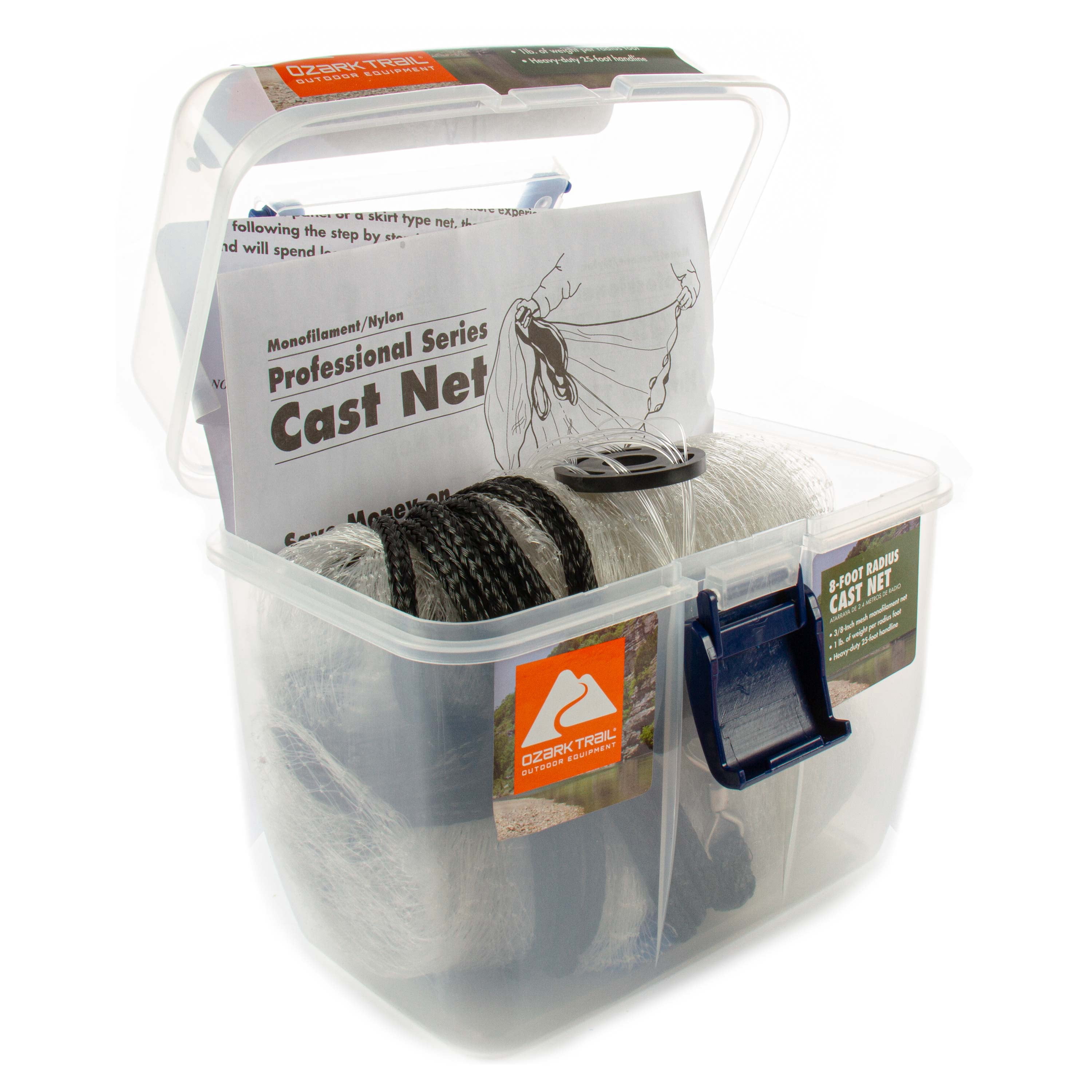 Ozark Trail Pro Series 8 ft Radius Cast Net with 3/8 in Mesh