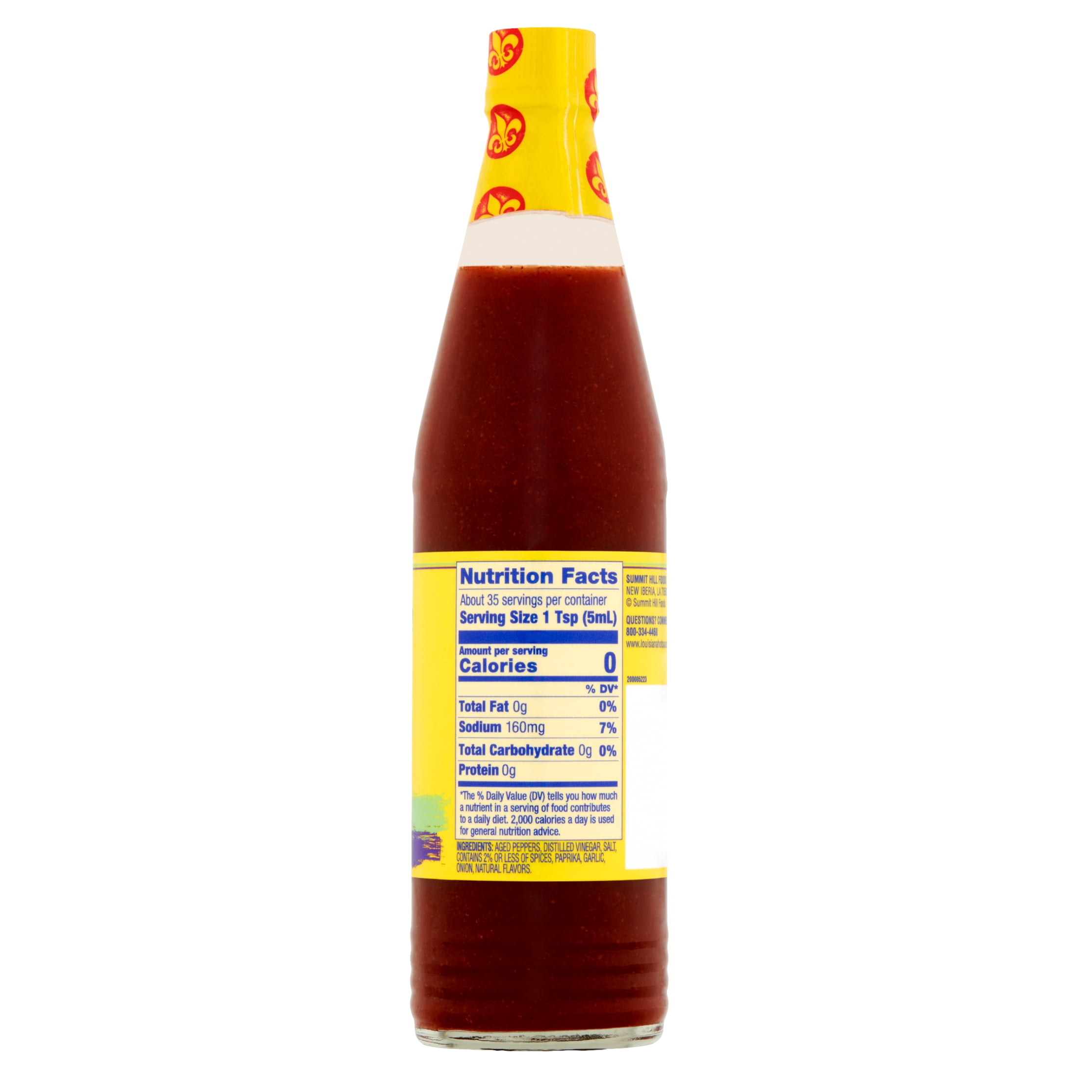 (6 pack) The Original Louisiana Brand Hot Sauce, Cajun Heat, Shelf-Stable, 6 fl oz Bottle