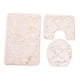 thumbnail image 3 of Juego de 3 alfombras de baño decorativas, antideslizantes, absorbentes de agua, suaves Beige, 3 of 8