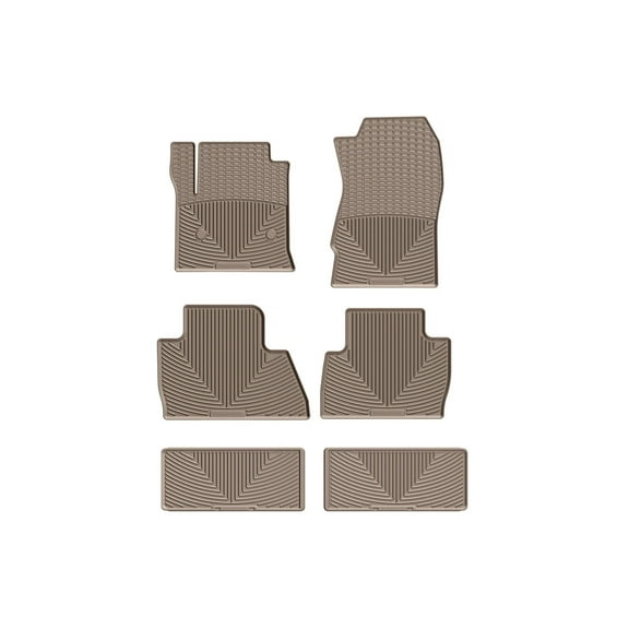 WeatherTech All-Weather Floor Mats compatible with Escalade, Tahoe, Yukon - Complete Set (1st, 2nd, & 3rd Row), Tan