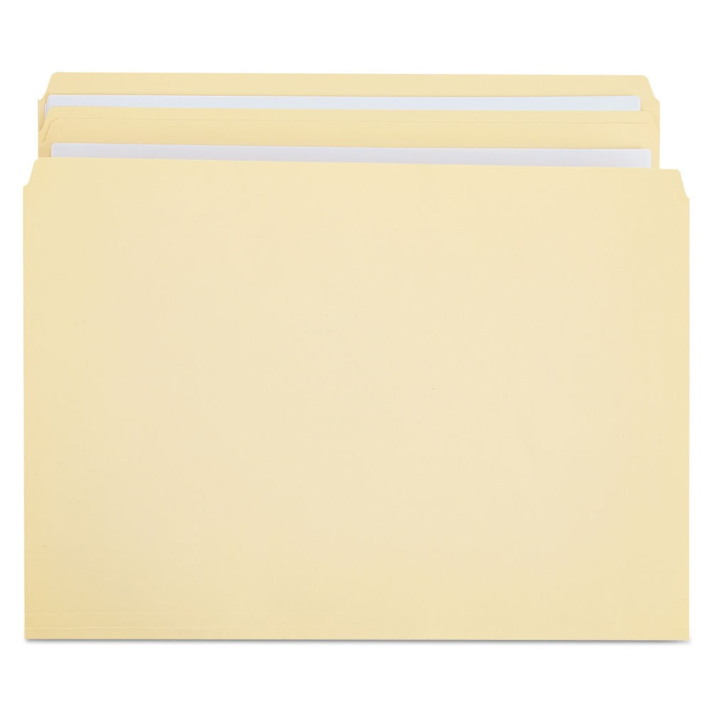File Folders, Straight Cut, Two-Ply Top Tab, Legal, Manila (100/Box)