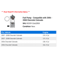 thumbnail image 2 of Fuel Pump - Compatible with 2006 - 2008 Chevy Colorado 2007, 2 of 2
