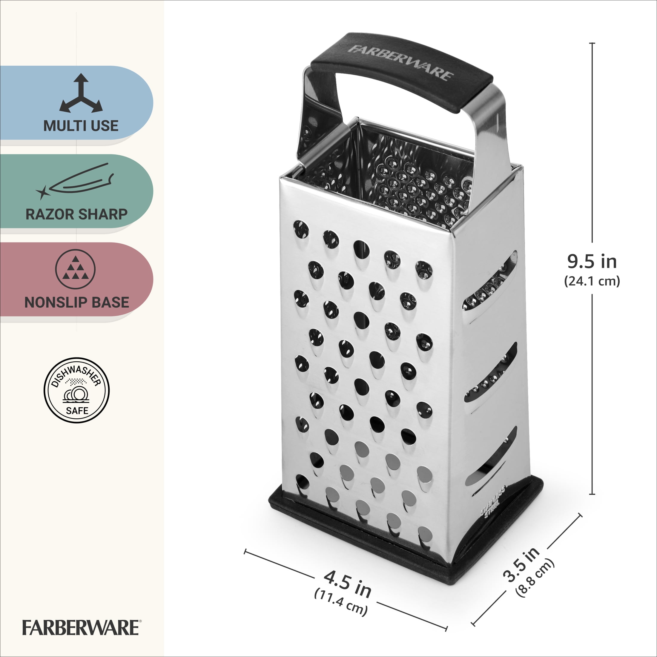 Farberware Professional Stainless Steel 4 Sided Box Grater
