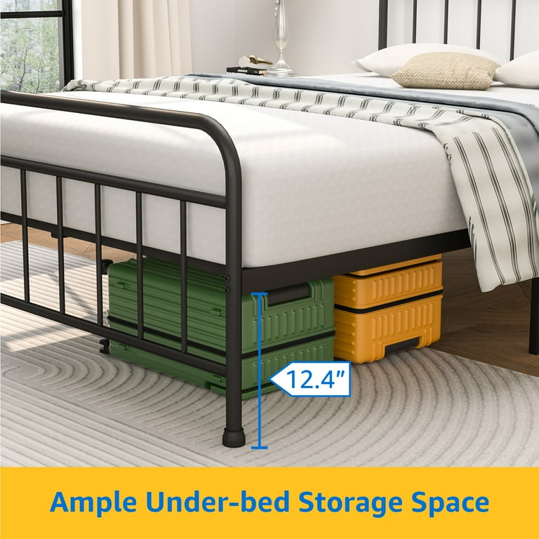 Mainstays Ardent Twin Metal Spindle Bed, Black - Walmart.com