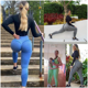 thumbnail image 5 of Pantalones de Yoga de cintura alta para mujer, mallas deportivas sin costuras estampadas para entrenamiento, gimnasio físico, Fitness, Push Up, 5 of 5