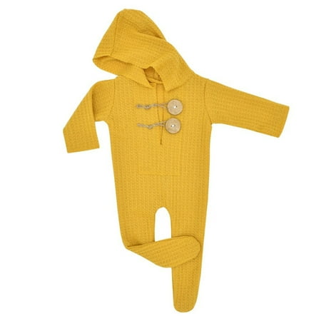 

ASEIDFNSA Soft Mittens for Girls Warm Hat for Boy Born Baby Romper Suit Photography Prop Long Sleeve Footed Romper Knitted Hooded Overalls Jammies Sets