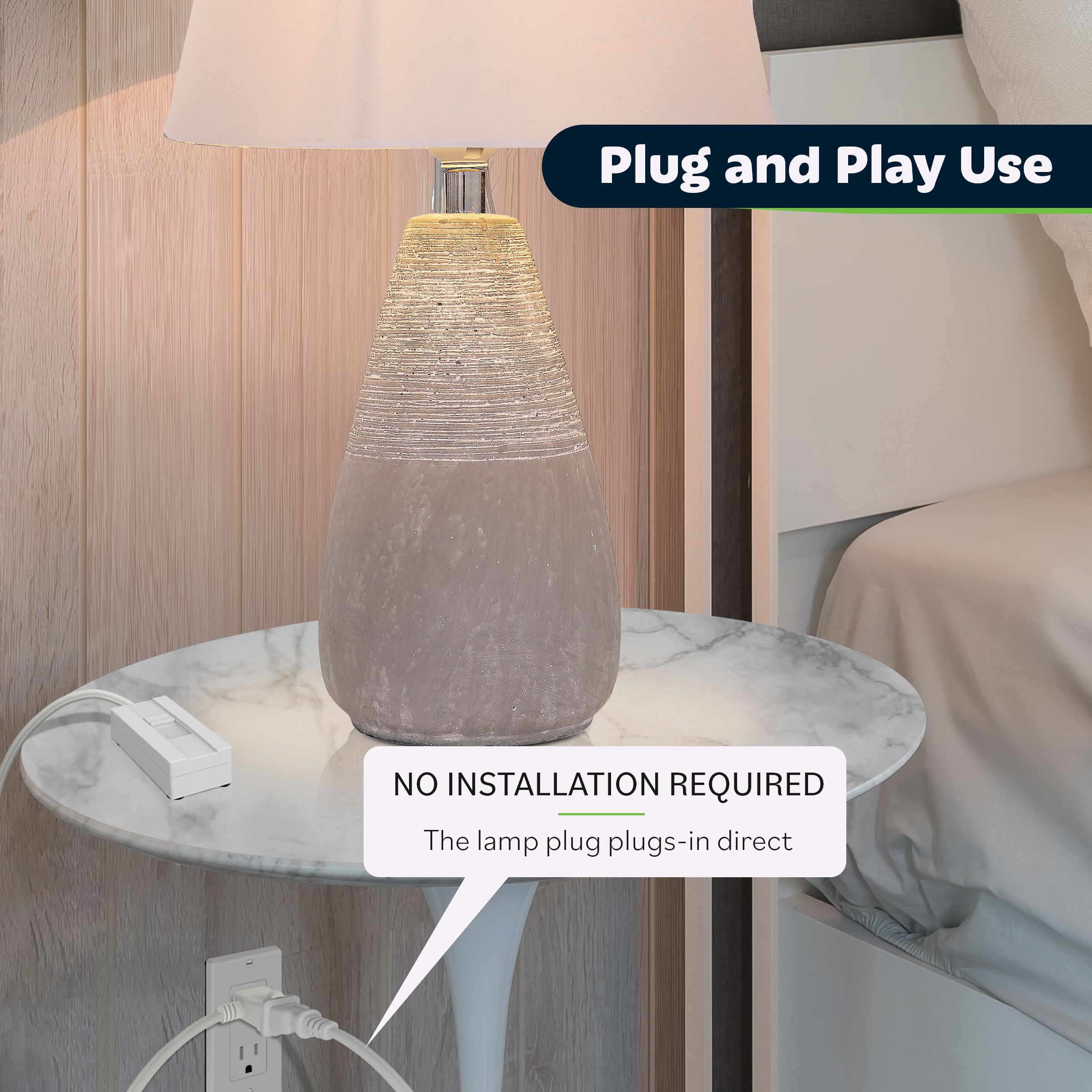 Top Greener Table Lamp Dimmer with 6-Foot Cord photo 3