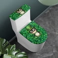 thumbnail image 2 of HELLHERO Clover and Penguin Pattern Adjustable Washable and Reusable 2 Pcs Set with Stretch Toilet Seat Cover Elastic Installation, 2 of 7