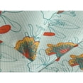 thumbnail image 3 of Ambesonne Peony Quilted Coverlet 3 Pcs, Tropical Petals with Flowers, King Size, Marigold Vermilion Teal, 3 of 4