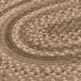 thumbnail image 2 of 11' Beige and Brown All Purpose Handcrafted Reversible Round Area Throw Rug, 2 of 2