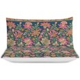 thumbnail image 3 of HAHDAXIA Retro Flower Bedding Solid Comforter Set for All Seasons,3 Pieces(1 Comforter+2 Pillowcases),Soft Microfiber Bedding Set Full(79"x90"), 3 of 7
