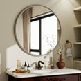 thumbnail image 3 of BEAUTYPEAK 28" Large Round Bathroom Mirror Decorative Vintage Mirror, Silver, 3 of 10
