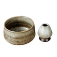 thumbnail image 1 of DOLITY Ceramic Matcha Bowls with Whisk Holder Ceremony Matcha Cup Handcrafted 430ml Tea Palm, 1 of 8