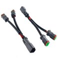 thumbnail image 1 of Y Type Leads Deutsch DT DTP 2 Pin Socket Adapter for LED Pod Work Light Retrofit Connectors Wiring, 1 of 5