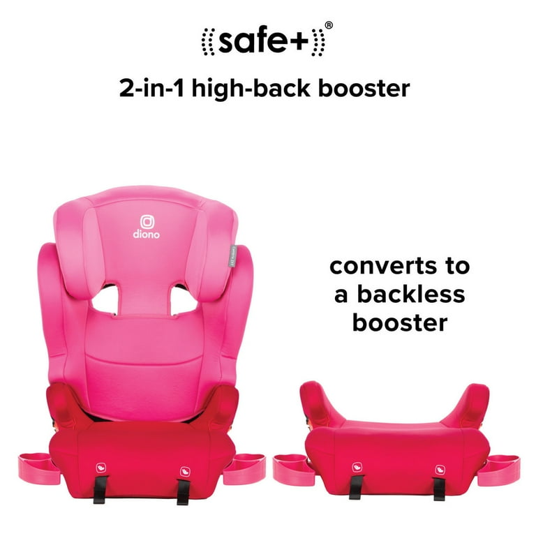 Diono Cambria 2XT Latch 2 in 1 High Back to Backless Booster Car Seat Pink Cotton Candy