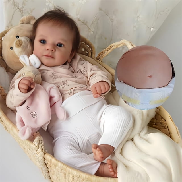 Muñeca Reborn Hengluck de 49 cm con accesorios completos 3+Y