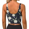 thumbnail image 4 of Picia Lilies Flowers Sports Bra for Women,Padded Strappy Sports Bras Medium Support Yoga Bra with Removable Cups,Running Yoga Bra-Small, 4 of 9