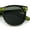 All Green, variant on Gentlemanly Retro Horn Rim Hipster Fashion Plastic Sunglasses [Black - Smoke]