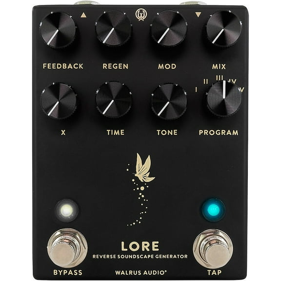 Walrus Audio Lore Reverse Soundscape Generator, Black Guitar Effects Pedal