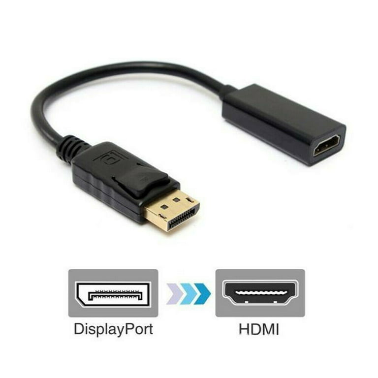 vejkryds sagging kode DP Display Port Male To HDMI Female Cable Converter Adapter PC For HP Dell  - Walmart.com