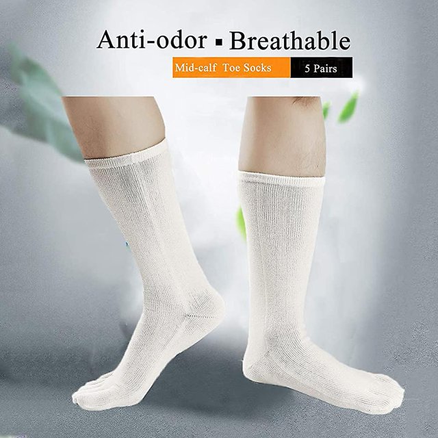 CARBONLIKE Calcetines de algodón para hombre Calcetines de cinco dedos Atlético Correr Deportes Tobillo Cinco dedos