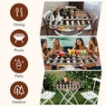 thumbnail image 7 of Fall Pumpkins Round Tablecloth, Fitted Table Cover with Elastic for 36"-44" Round Tables, Autumn Leaves Thanksgiving Country Fence Table Cloth Outdoor Indoor Dinning Party Waterproof Tablecloths, 7 of 7