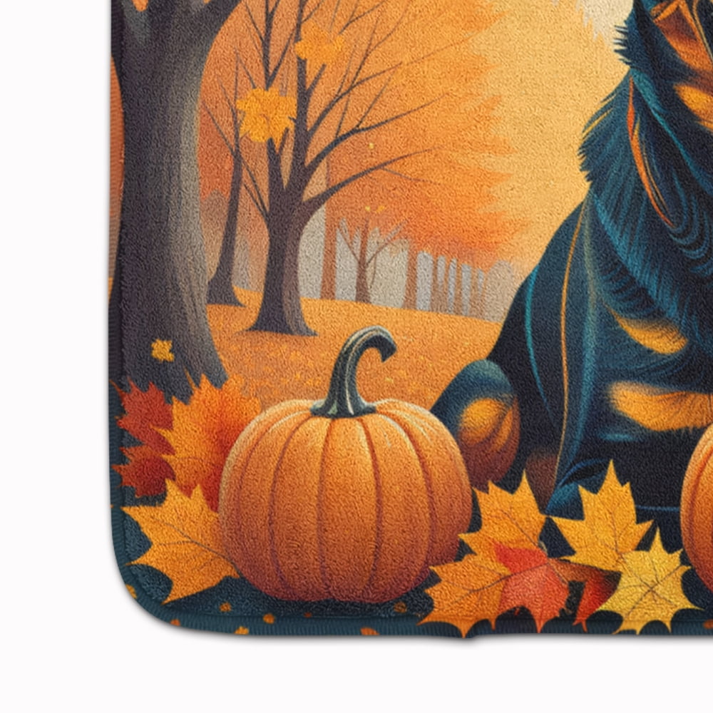 Carolines Treasures DAC1067RUG 19 x 27 in. Unisex Rottweiler Fall Memory Foam Kitchen Mat