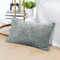 thumbnail image 2 of PiccoCasa Soft Water Repellent Throw Pillow Covers Light Gray 12x20 Inch, 2 of 7