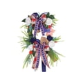 thumbnail image 2 of Nkmbld 4th of July Patriotic Wreaths for Front Door, Independence Day White Blue Red Garland for Memorial Day Veterans Day Front Door Decoration, 2 of 8