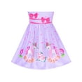 thumbnail image 5 of Girls Dress Purple Unicorn Flower Summer Sundress 7-8 Years, 5 of 8