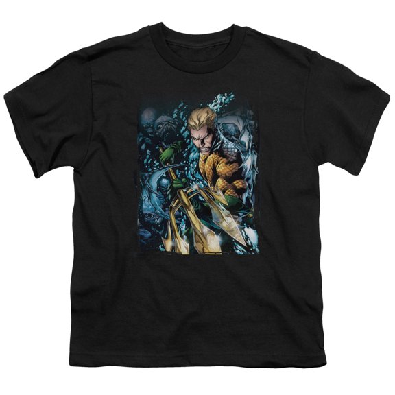 Justice League Of America Men's  Aquaman #1 T-shirt Black
