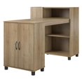 thumbnail image 2 of Home Square 2-Piece Home Office Set with Storage Cabinet with Drawer and Desk with Storage Cabinet in Natural, 2 of 20