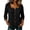 Black, variant on Button Down Shirts for Women Relaxed Three Quarter Sleeve Button Front Design with Easy Fit for Work Travel and Everyday Styling 3/4 Length Sleeve Tops for Women