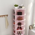 thumbnail image 4 of 7 Tier Rotating Shoe Rack Tower Spinning Shoe Display,Pink, 4 of 8