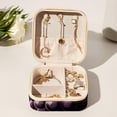 thumbnail image 6 of Grape Travel Portable Square Jewelry Box Organizing Rings Earrings Necklaces Bracelets for Girls Women, 6 of 6