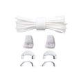 thumbnail image 1 of Lacets de Tennis Ronds Sans Nœuds Adultes Enfants Lacets Sans Nœuds Chaussures de Course de Qualité Lacets Noirs Blancs Accessoires Chaussures Blancs 140cm, 1 of 1
