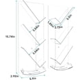 thumbnail image 3 of Fippkargo 2 Pack Acrylic Shower Shelves, Wall Mounted Organizer with Water Guide, No Drilling Shampoo Holder Rack, 3 of 8