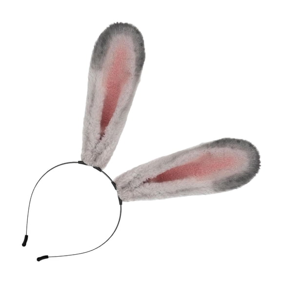 yingyy Fun Plush Hair Accessories Rabbit Ears Headband Easter Halloween Parties And Photo Opportunities Cosplay Headwear Etc. Grey 28x31cm