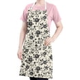 thumbnail image 5 of Pioneer Flower Floral Print Pattern Apron for Women and Men, Cotton Linen Waterproof with Pockets, Adjustable, 33x27 Inch for Kitchen, Gardening, BBQ, Salon, 5 of 6