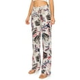 thumbnail image 2 of Cali1850 Women's Casual Linen Pants 32" Inseam Oceanside Drawstring Smocked Waist Lounge Beach Pants with Pockets, 2 of 6