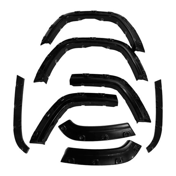 Ikon Motorsports Fender Flares Compatible with 2011-2016 Jeep Grand Cherokee, Rivet Bolt Style ABS Smooth Wheel Arch Extension Cover, Front& Rear 8PCS