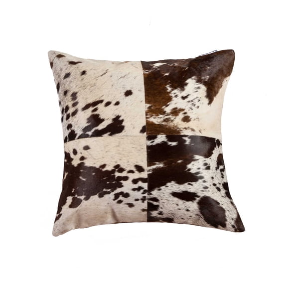 18" x 18" x 5" Flawless White Torino Kobe Cowhide Pillow