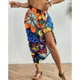 thumbnail image 6 of Bsubseach Colorful Florals Pareo Wrap Sarong, Swimsuit Cover-Up (Women's), 6 of 9