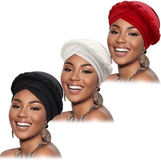Bundle 6 Pcs Pre Tied Knot Head Wraps for Women Turban African Headwrap​​​ LVBGQVL Women Turbans and Head Wraps, Women African Turban  main image 4