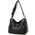 thumbnail image 4 of HiMONE Sac à Main pour Femmes, Sac à Bandoulière, Sac à Fermeture Éclair pour Femmes, Sacoche Décontractée à Sangle Ajustable, Sac d'Épaule Quotidien, Noir, 4 of 9