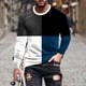thumbnail image 1 of Blusas y camisas de manga larga con cuello redondo para hombre, estilo casual, cuello redondo, manga larga, estampado, blusa para hombre, 1 of 4