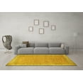 thumbnail image 3 of Ahgly Company Machine Washable Indoor Round Persian Yellow Traditional Area Rugs, 6' Round, 3 of 4