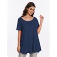 thumbnail image 3 of Plus Size Tops for Womens Summer Clothes Short Sleeve Shirts Casual V Neck Tshirt, 3 of 6