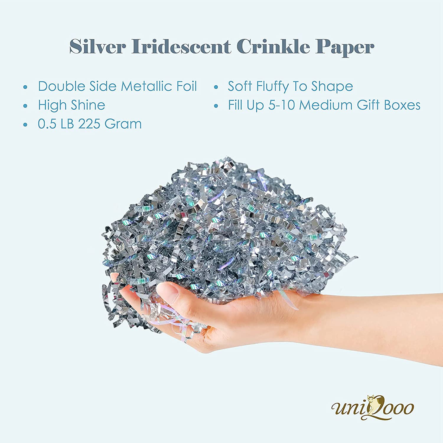50g Crinkle Paper Premium Reusable Lightweight Metallic Iridescent ShRedded  Paper Filler Party Supplies Multi-color Plas