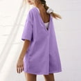 thumbnail image 5 of Women Summer Oversized Tee Romper Backless Loose Polyester Beach Casual, 5 of 5